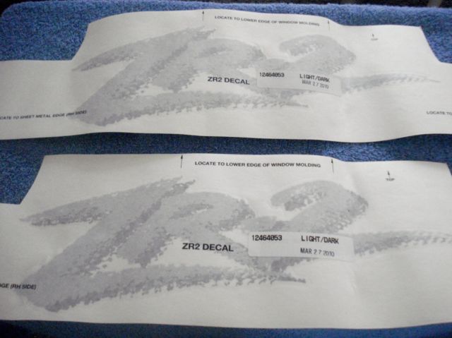 ZR2 Decal Package in Silver
