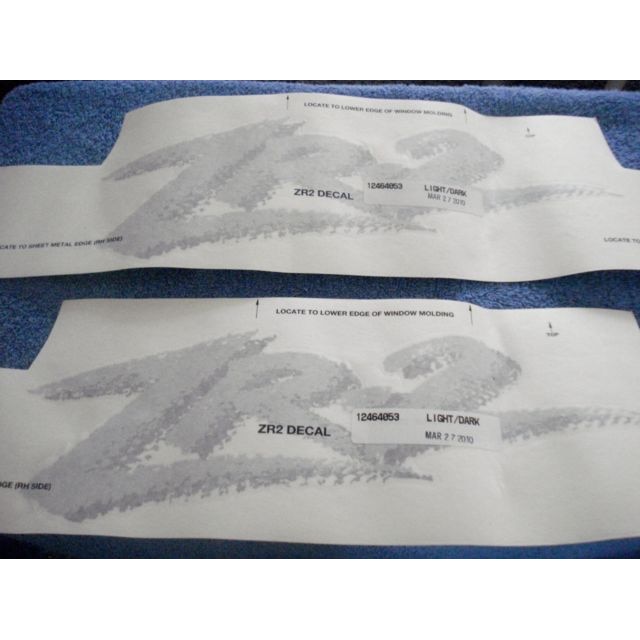ZR2 Decal Package in Silver
