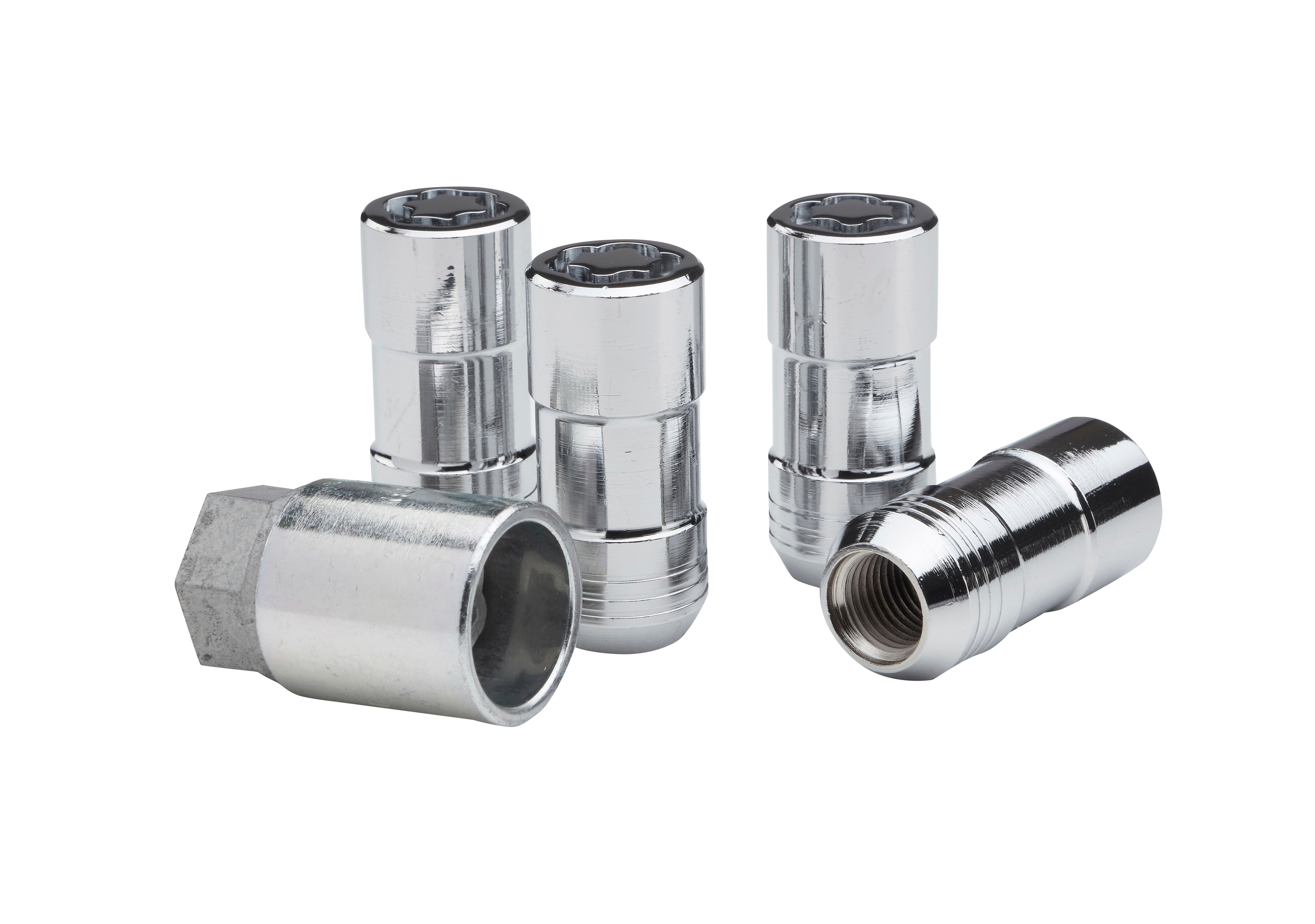 Chevrolet Wheel Lock Kit in Chrome with One Key and Four Locks (10