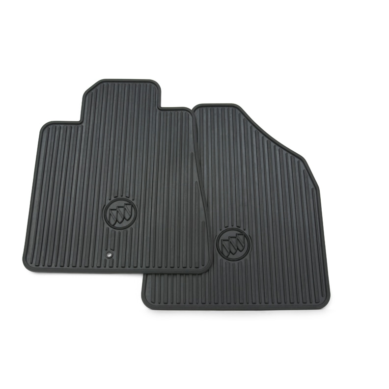 Front All-Weather Floor Mats in Ebony with Buick Logo