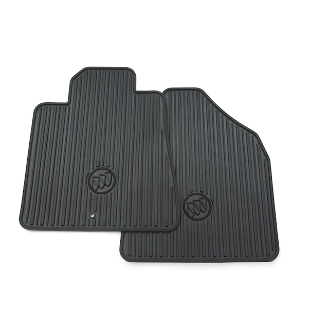 Front All-Weather Floor Mats in Ebony with Buick Logo
