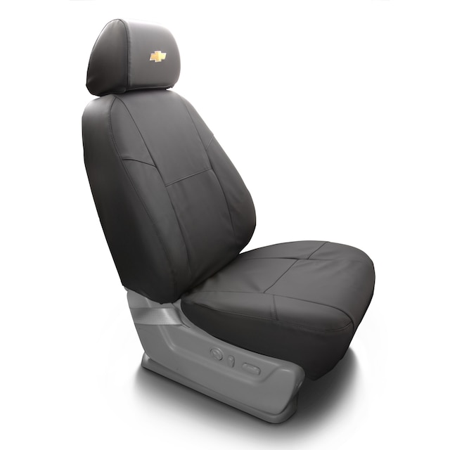 Front Seat Cover Set in Ebony with Bowtie Logo