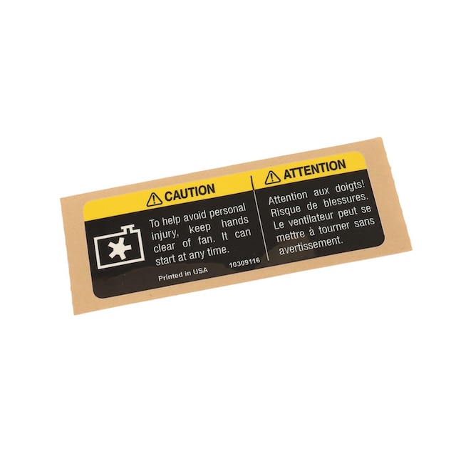 GM Genuine Parts Black Nylon Fan Blade Warning Label