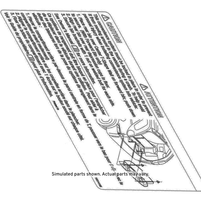 GM Genuine Parts Rear Compartment Stowage Tray Warning Label