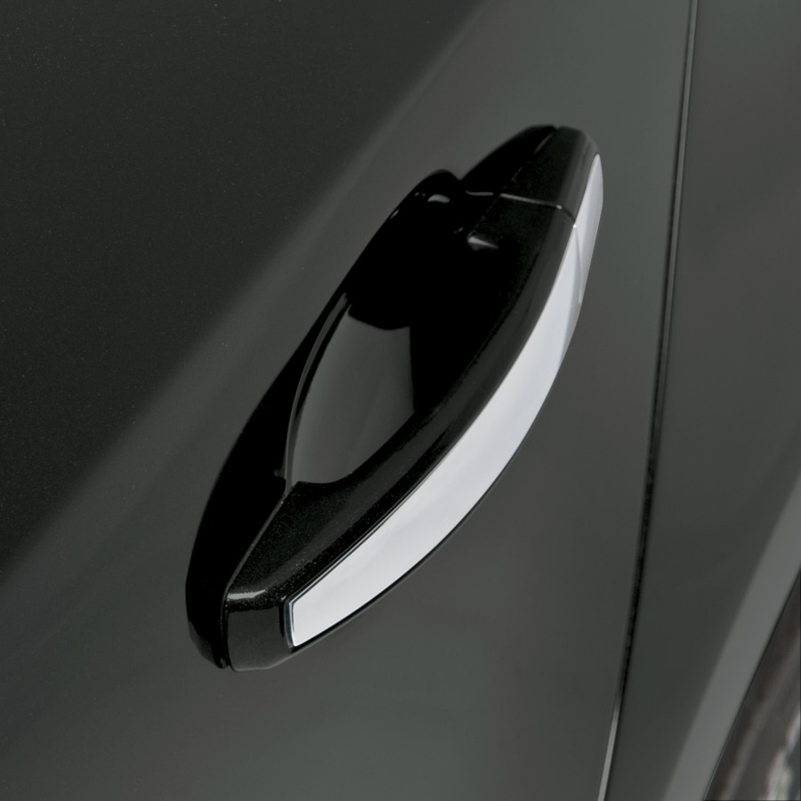 Front and Rear Door Handles in Black Diamond with Chrome Insert