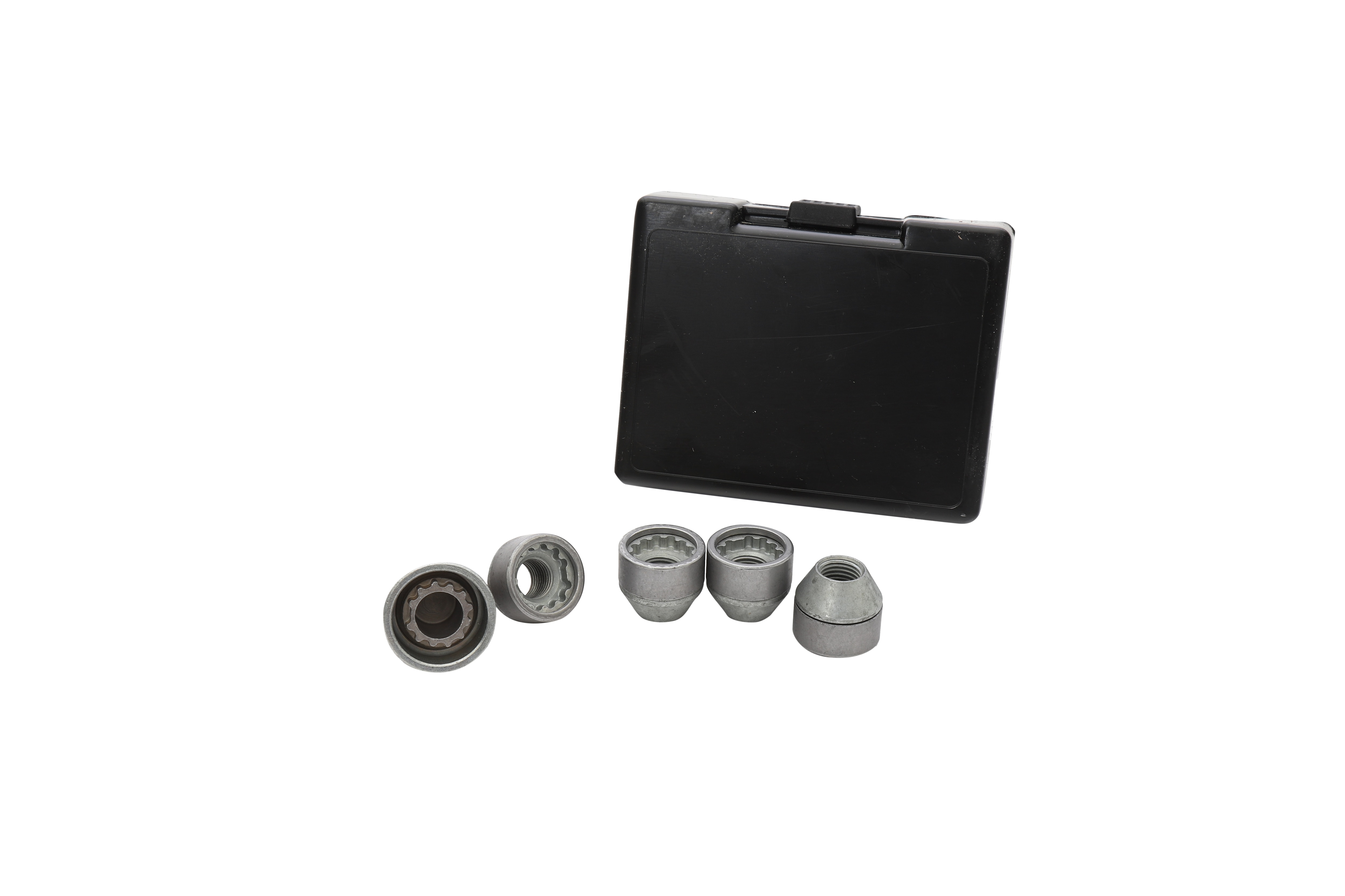Wheel Lock Kit in Steel Non-Decorative with One Key and Four Wheel Locks (for Wheels with Hidden Lugs)