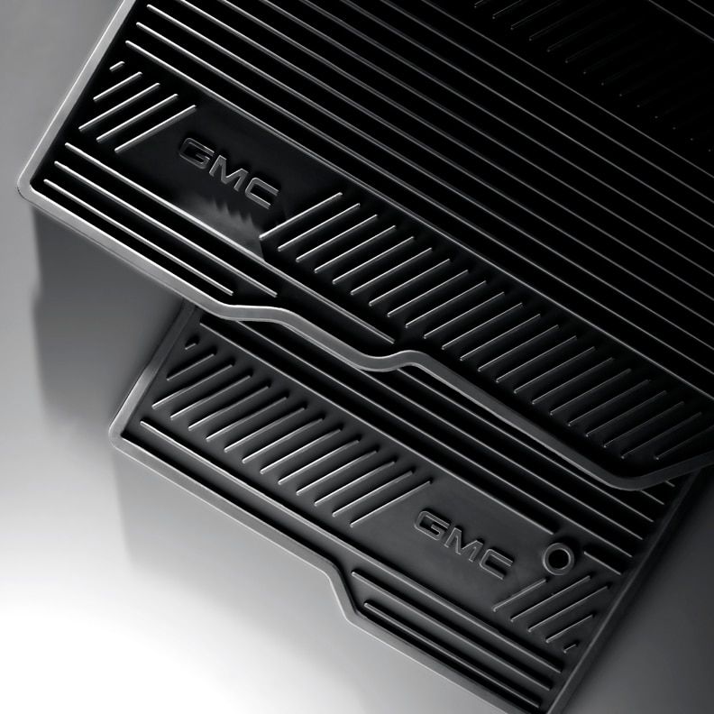 Front All-Weather Floor Mats in Jet Black with GMC Logo