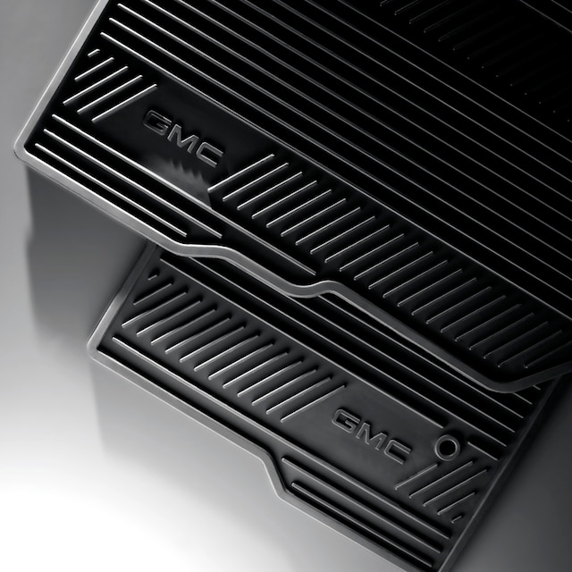 Front All-Weather Floor Mats in Jet Black with GMC Logo