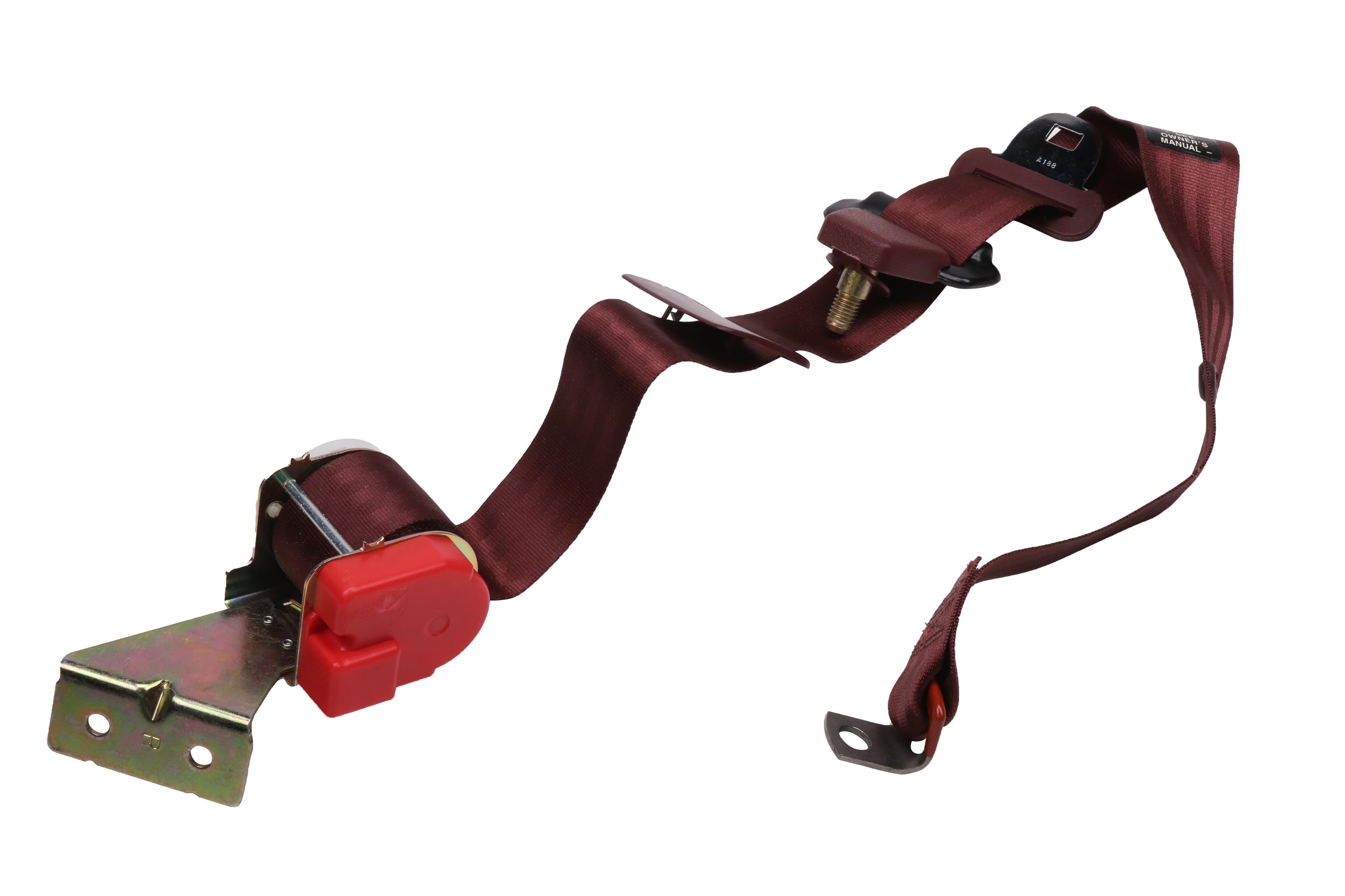 GM Genuine Parts Red Rear Passenger Side Seat Belt with Retractor