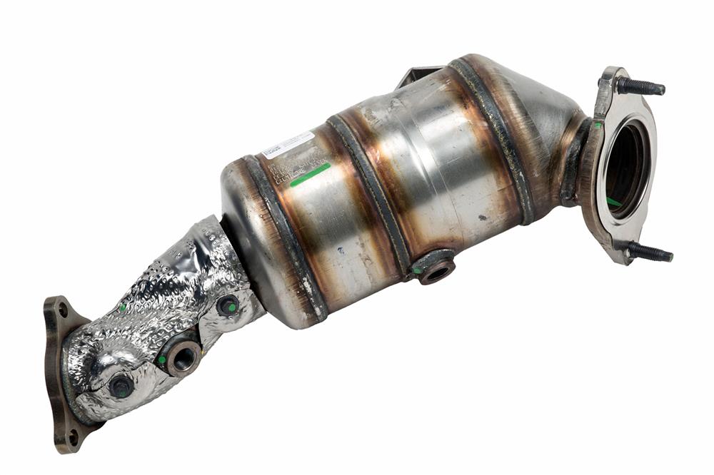 GM Genuine Parts Passenger Side 3-Way Catalytic Converter with Shield, Flange, Bushings, Studs, and Bolts