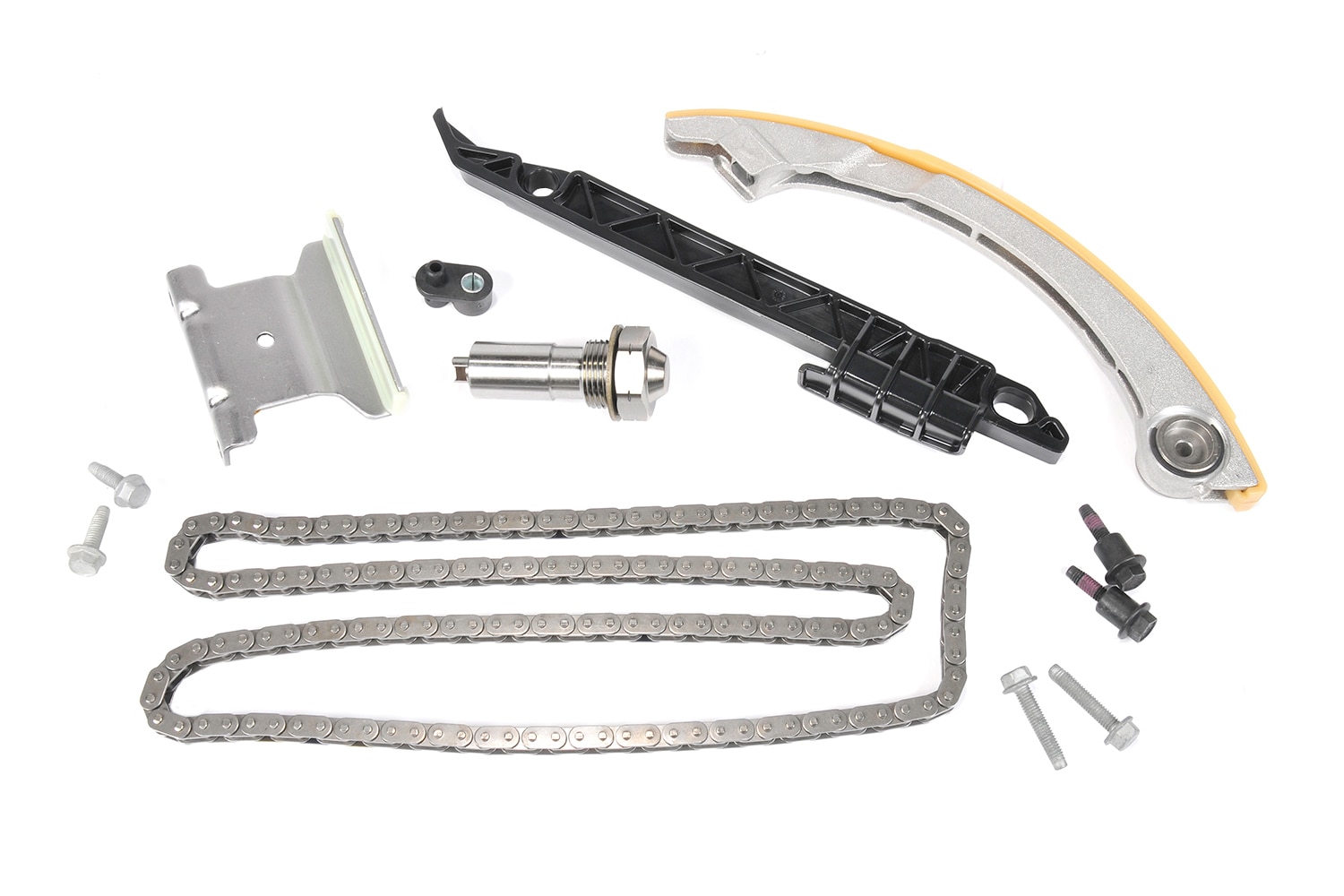 GM Genuine Parts Timing Chain Kit with Tensioner, Guides, Nozzle, Seal, and Bolts