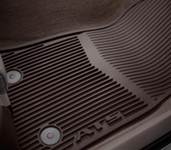 First- and Second-Row Premium All-Weather Floor Mats in Kona Brown with ATS Script