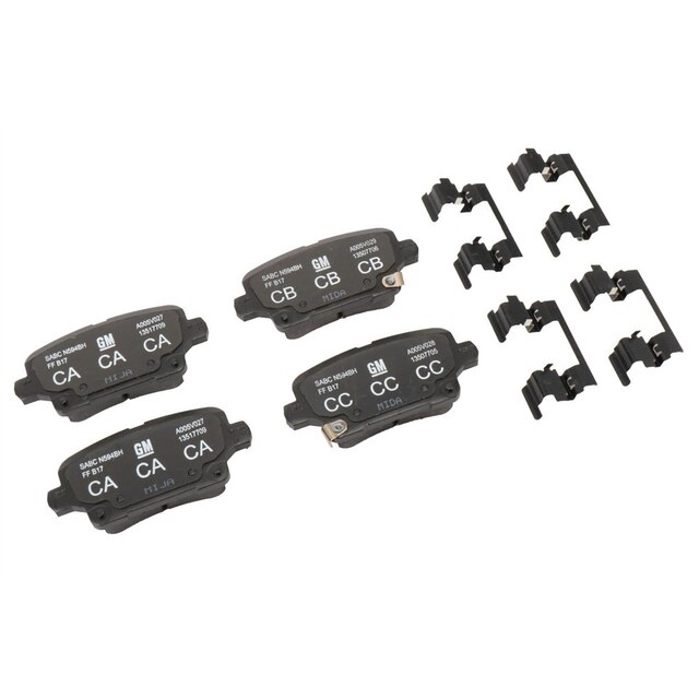 GM Genuine Parts Rear Disc Brake Pad Set with Clips