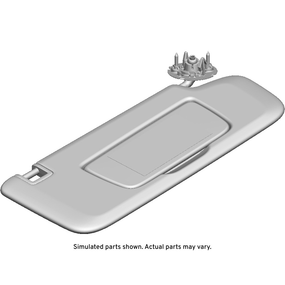 GM Genuine Parts Light Ash Gray Passenger Side Sunshade