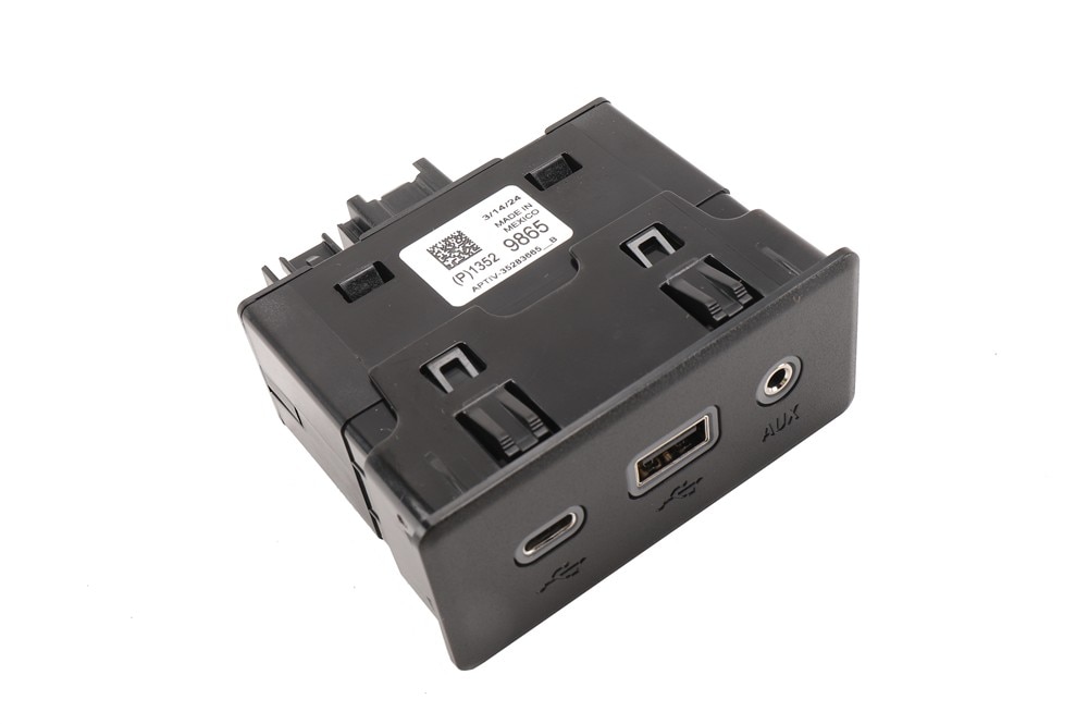 GM Genuine Parts Black Audio Player and USB Receptacle