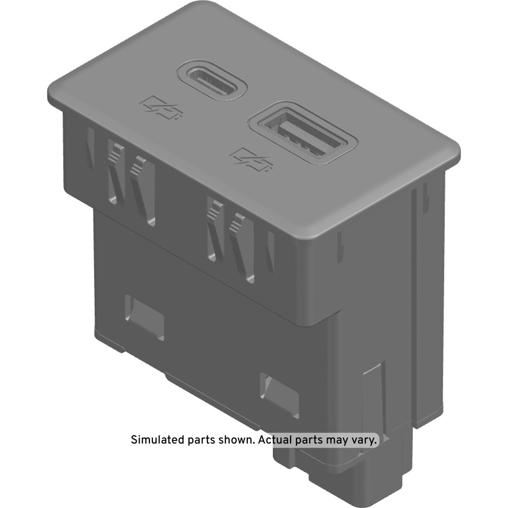 GM Genuine Parts Jet Black Dual Charge Only Receptacle