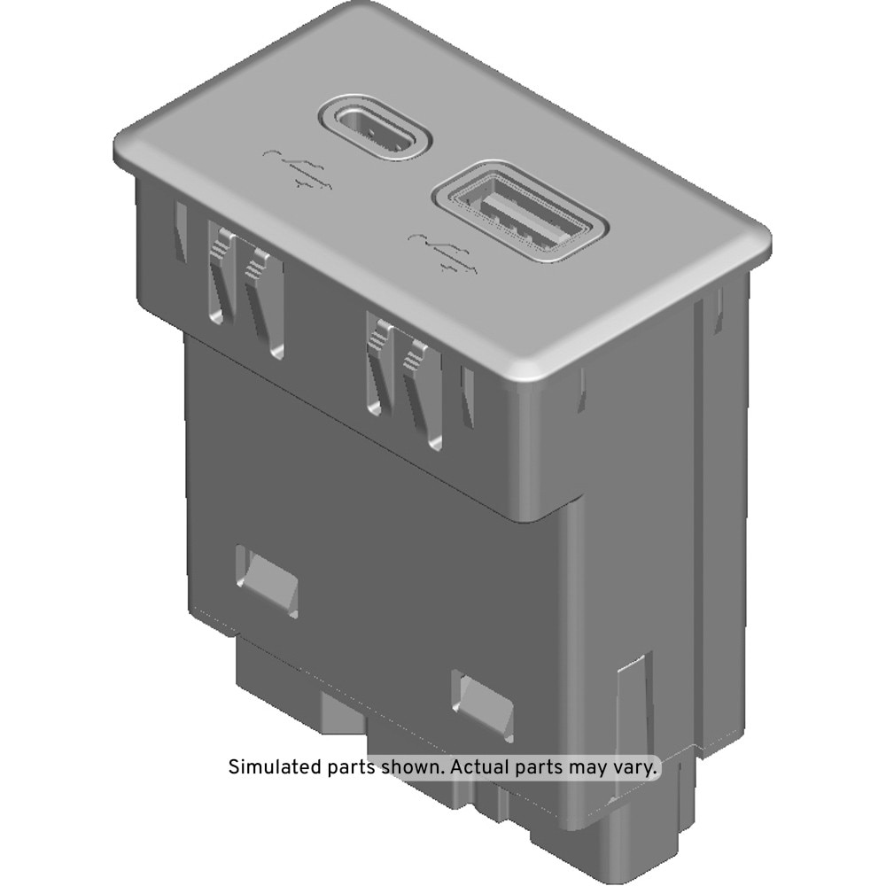 GM Genuine Parts Black USB 2 Port Receptacle