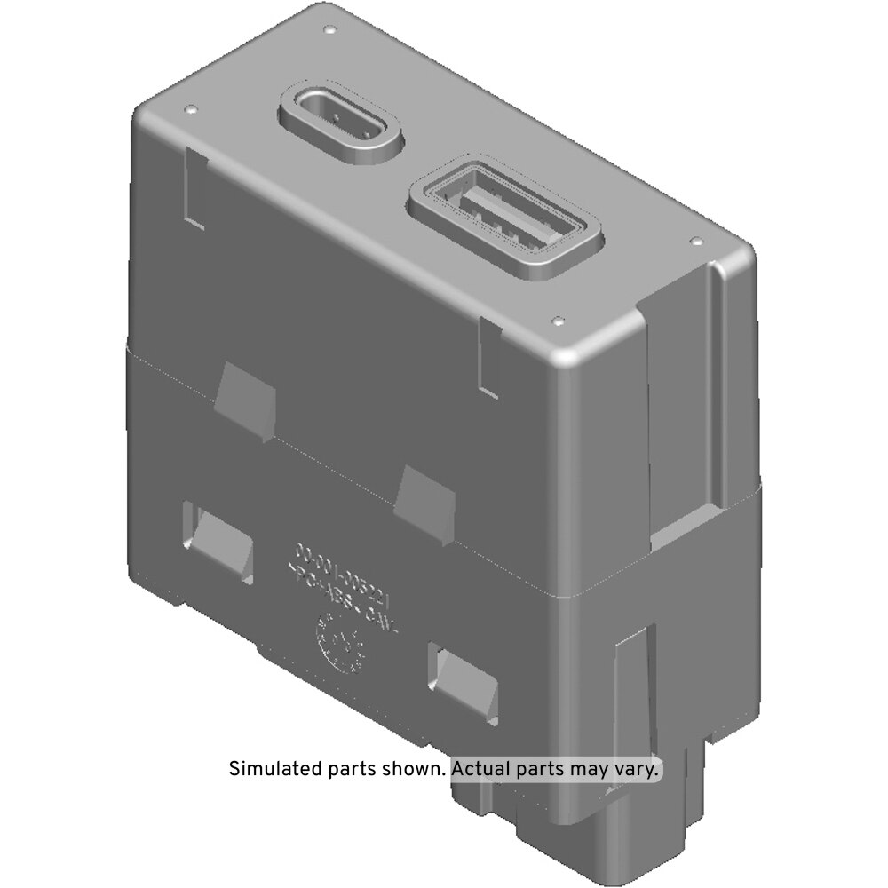 GM Genuine Parts Jet Black Dual Charge Only Receptacle