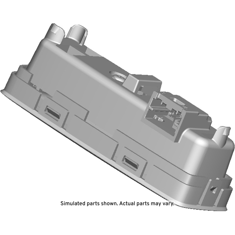 GM Genuine Parts Piano Black Passenger Side Roof Rail Rear Seat Position Reading and Courtesy Lamp