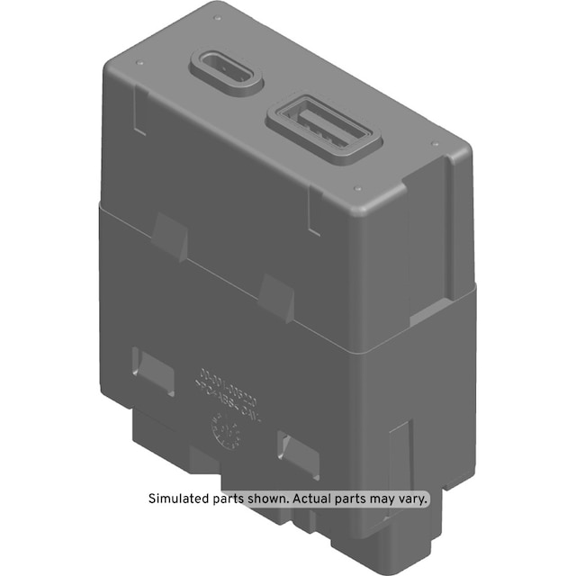 GM Genuine Parts Jet Black USB 2 Port Receptacle