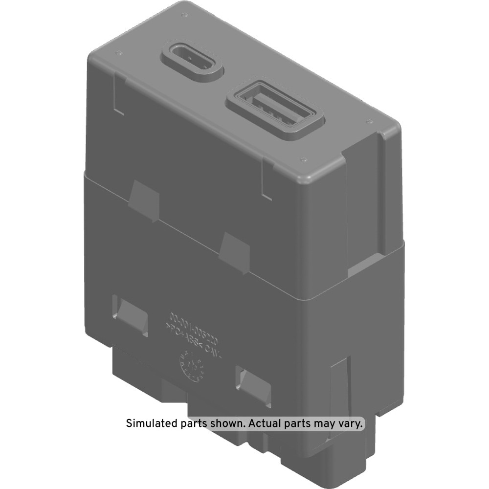 GM Genuine Parts Jet Black USB 2 Port Receptacle