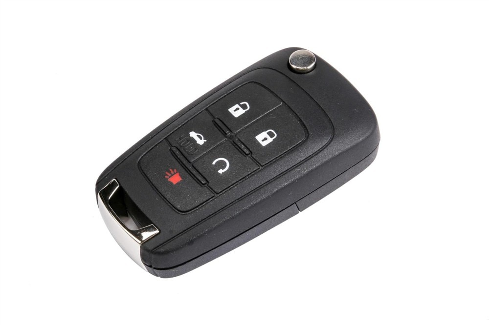 GM Genuine Parts Door Lock and Ignition Lock Uncoded Folding Key with Remote Control Door Lock Transmitter (Programming Required)