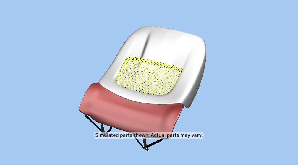 GM Genuine Parts Light Platinum Passenger Seat Back Cushion Finish Panel