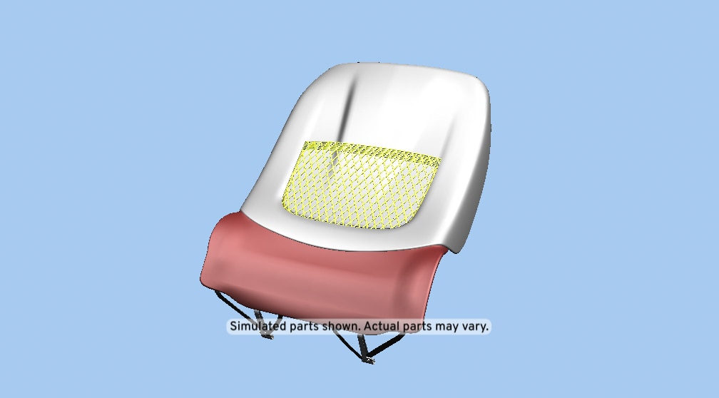 GM Genuine Parts Light Platinum Driver Seat Back Cushion Finish Panel