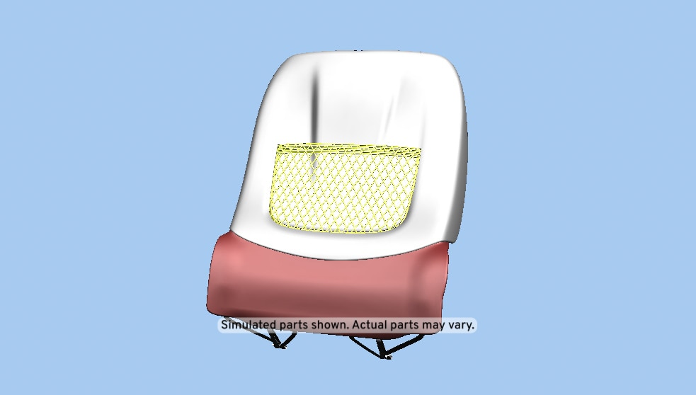 GM Genuine Parts Light Platinum Passenger Seat Back Cushion Finish Panel