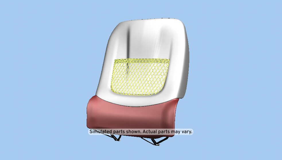 GM Genuine Parts Light Platinum Driver Seat Back Cushion Finish Panel