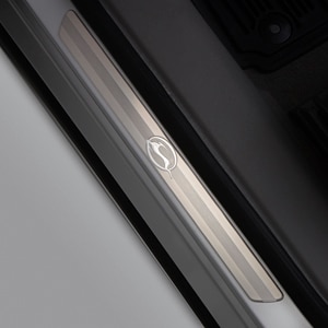 Front Door Sill Plates in Stainless Steel with Impala Logo