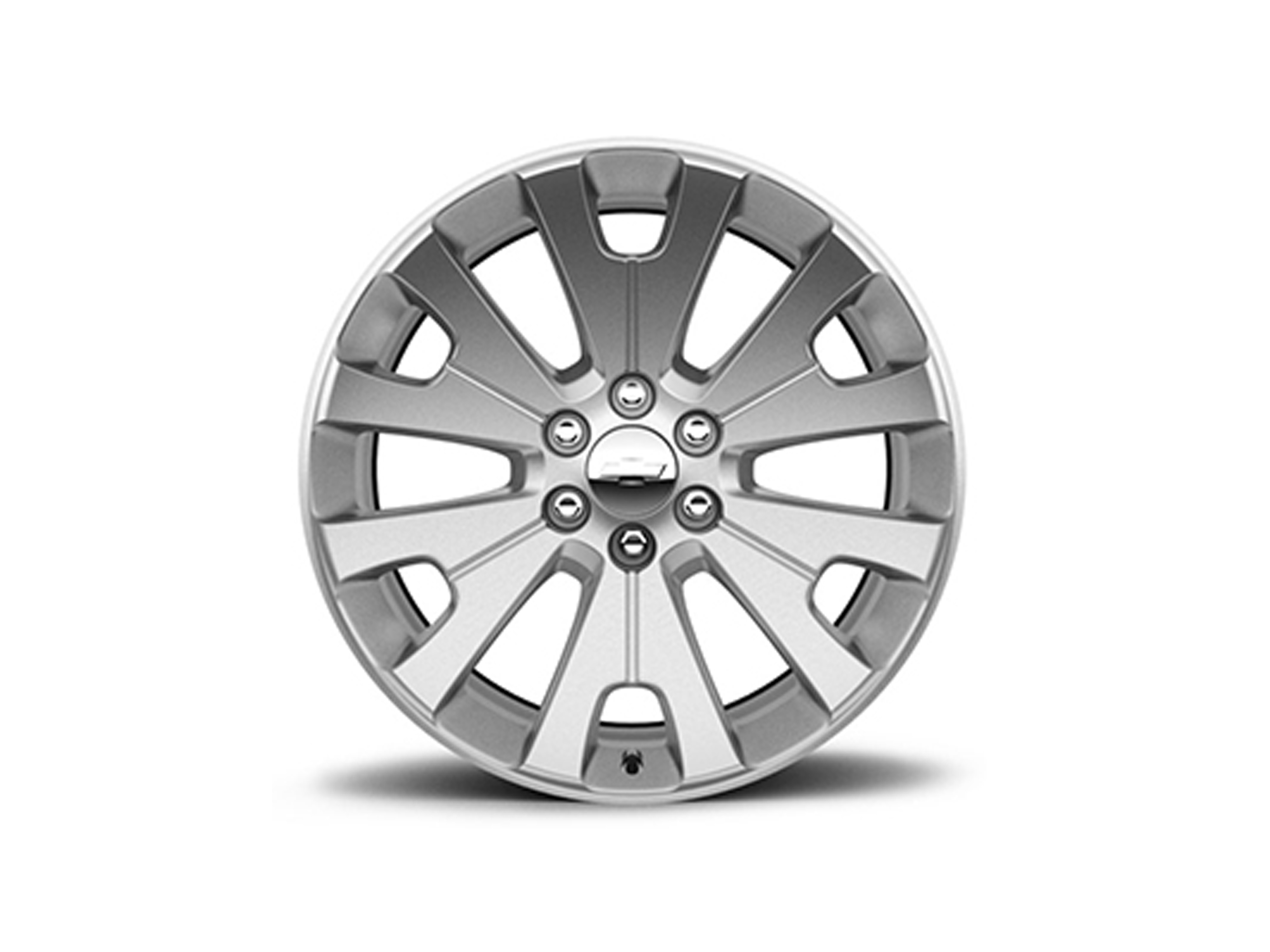 22x9-Inch Aluminum 6-Split-Spoke Wheel in Ultra Bright Machined Silver