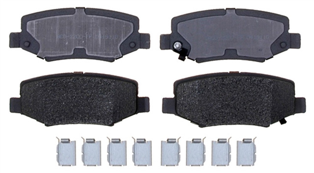 ACDelco Silver Semi-Metallic Rear Disc Brake Pad Set with Hardware
