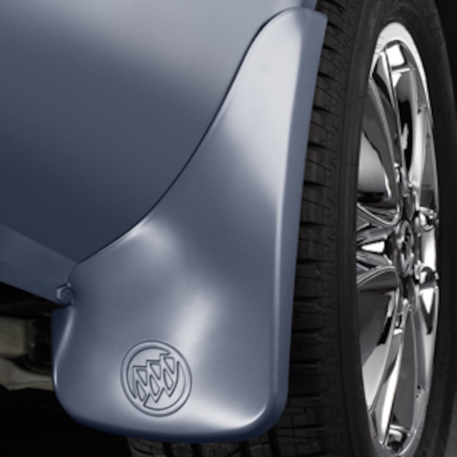 Rear Molded Splash Guards in Atlantis Blue with Buick Logo