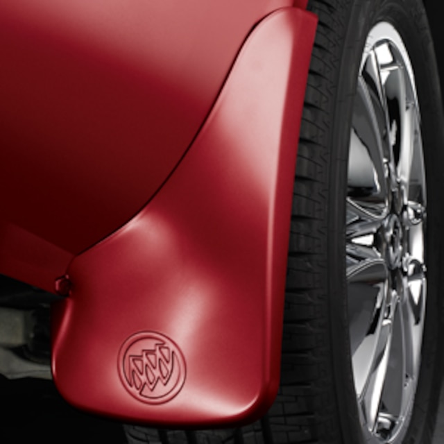 Rear Molded Splash Guards in Crystal Red