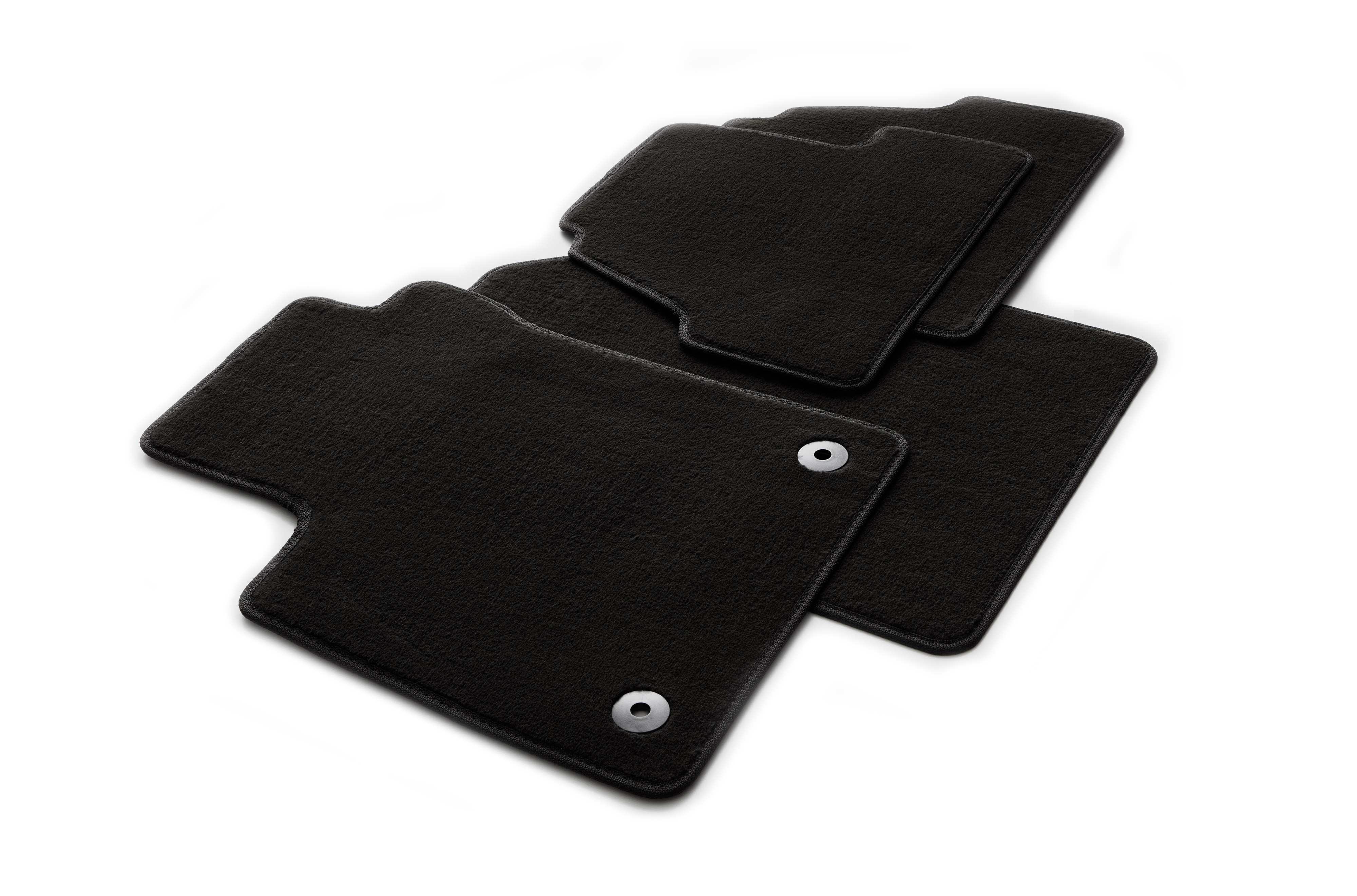 First- and Second-Row Carpeted Floor Mats in Ebony