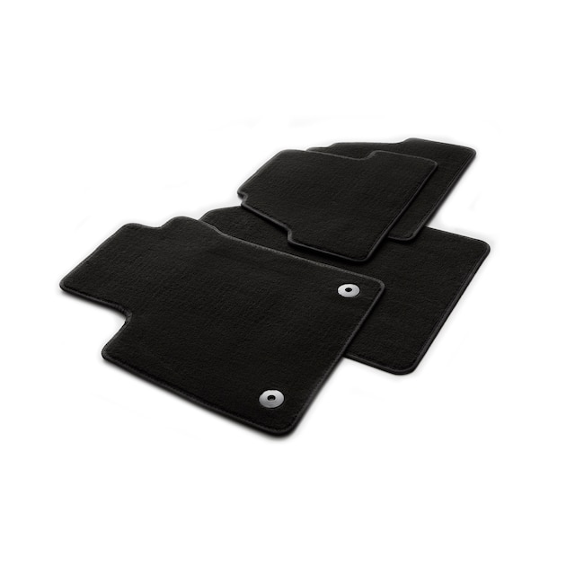First- and Second-Row Carpeted Floor Mats in Ebony
