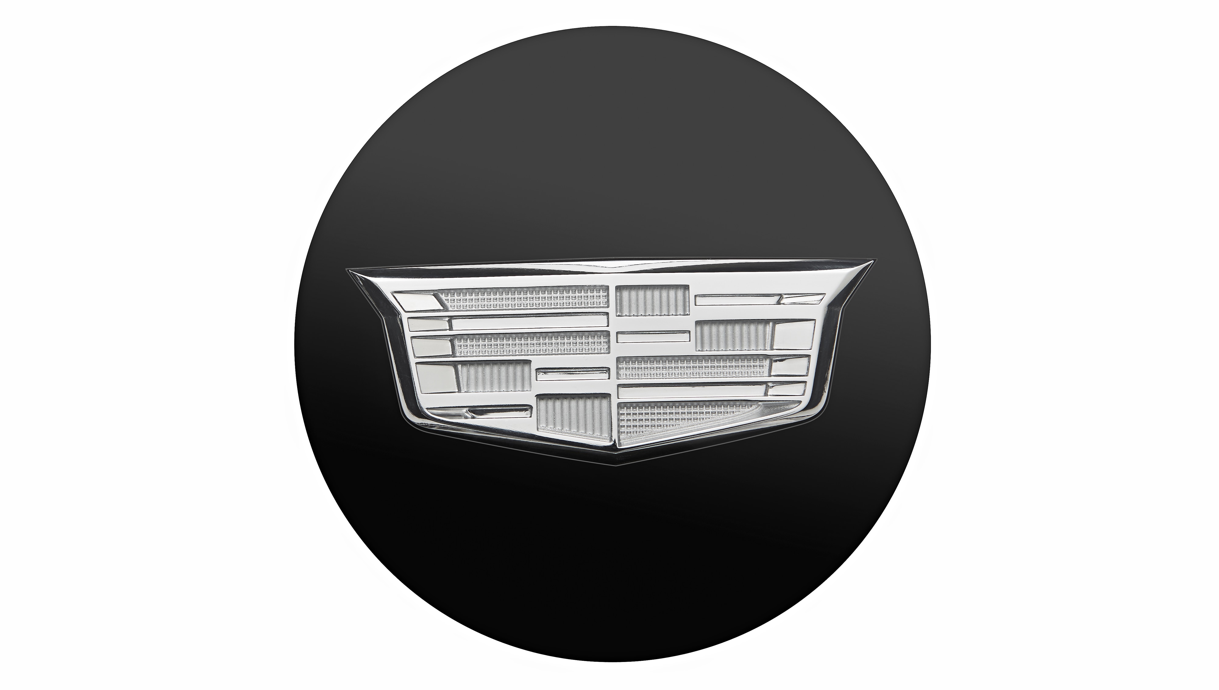 Center Cap in Black with Monochrome Cadillac Logo