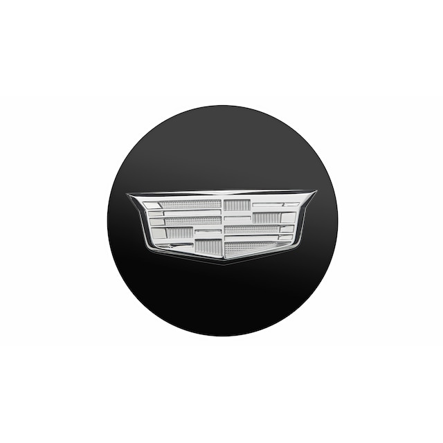 Center Cap in Black with Monochrome Cadillac Logo
