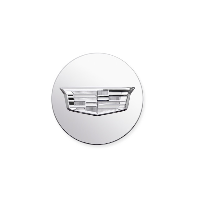 Center Cap in Silver with Monochrome Cadillac Logo