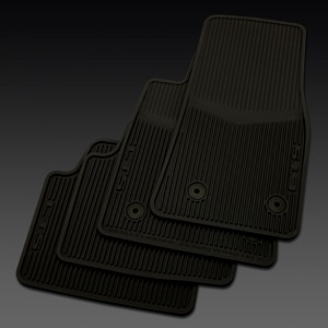 First- and Second-Row Premium All-Weather Floor Mats in Jet Black with CTS Script
