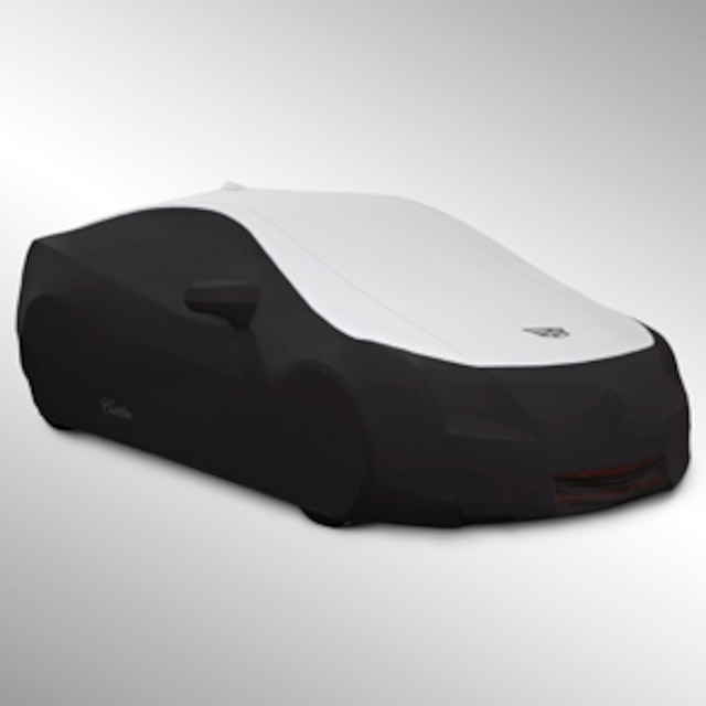 Premium All-Weather Car Cover in Black and White with Cadillac Logo