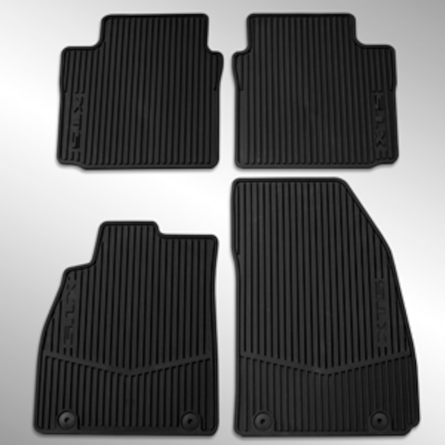 Front and Rear All-Weather Floor Mats in Jet Black with XTS Logo