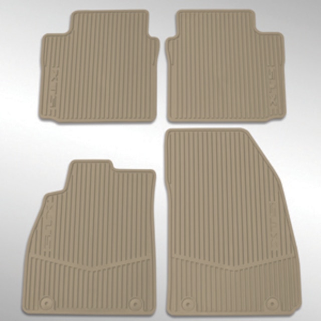 Front and Rear All-Weather Floor Mats in Dune with XTS Logo