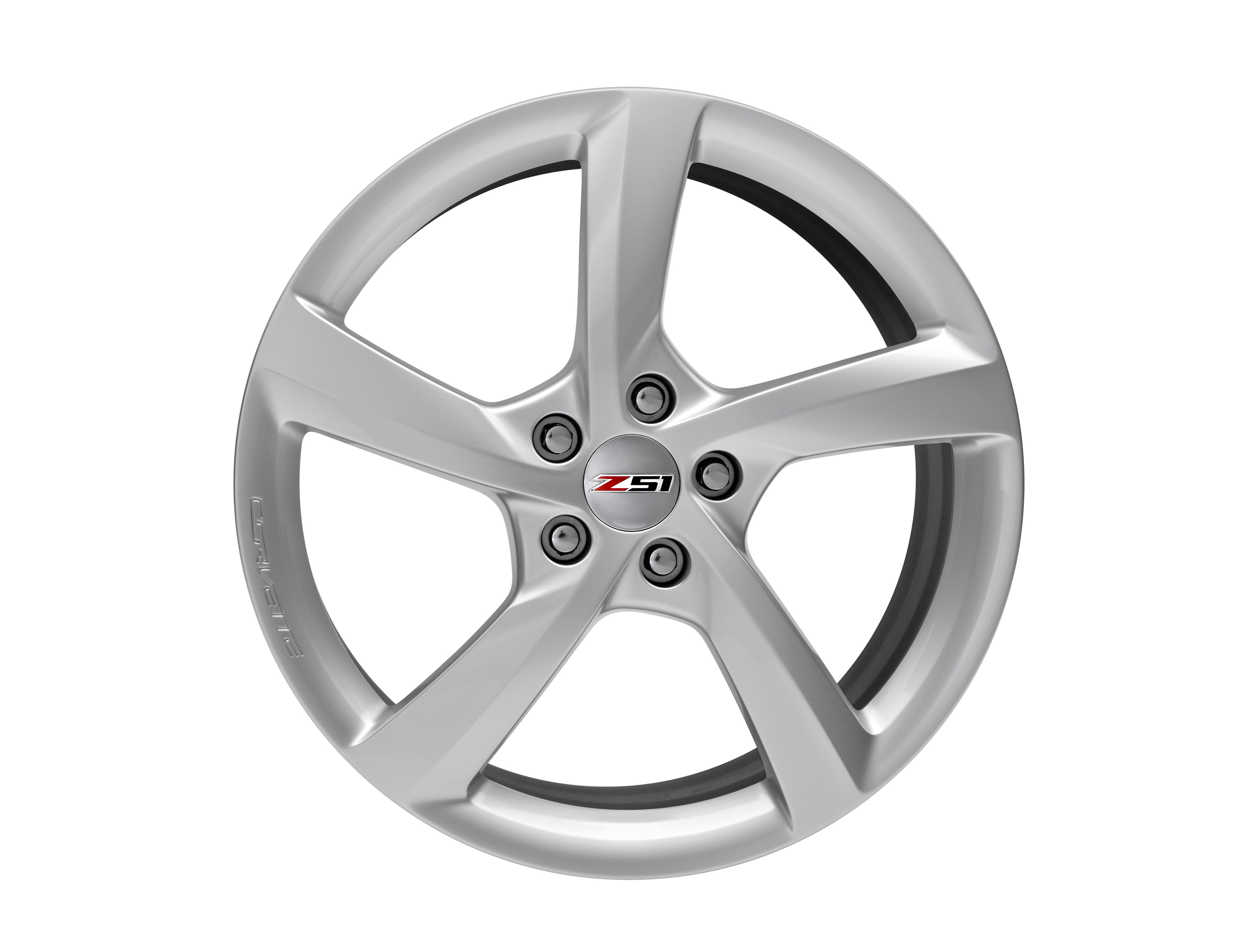 19インチ ホイールセット シルバー/クローム Chevrolet 19x8.5-Inch Aluminum 5-Spoke Front Wheel in Silver