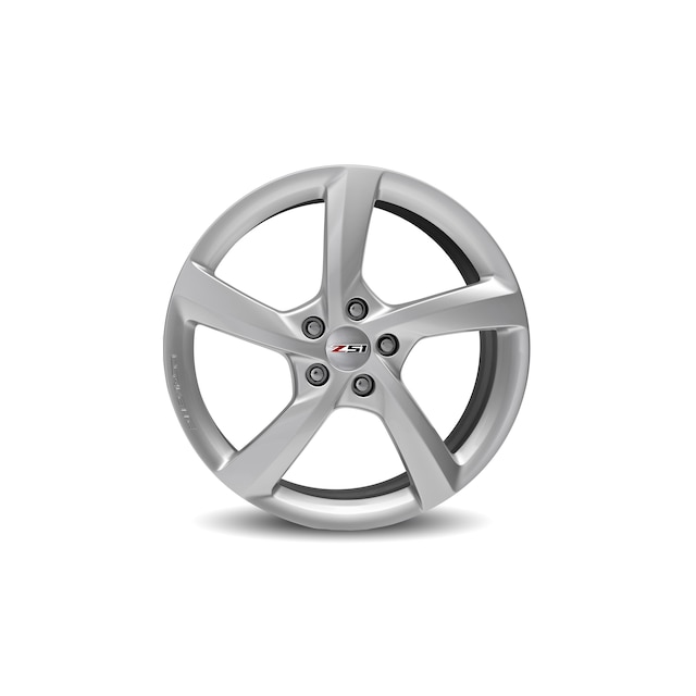 19x8.5-Inch Aluminum 5-Spoke Front Wheel in Silver
