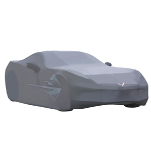 Premium All-Weather Outdoor Car Cover in Gray with Stingray Logo