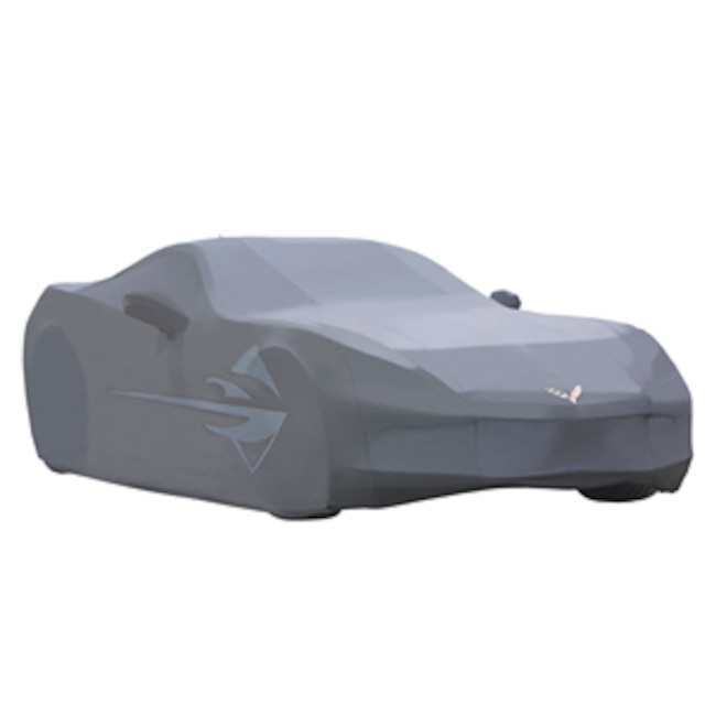 Premium All-Weather Outdoor Car Cover in Gray with Stingray Logo