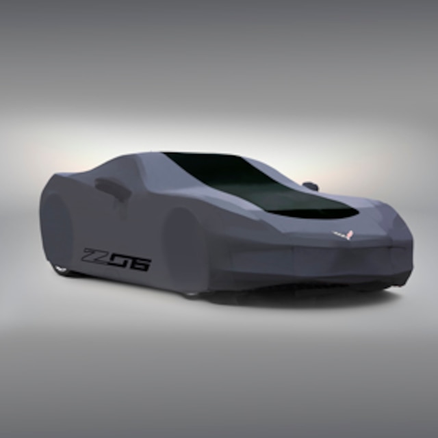 Premium All-Weather Outdoor Car Cover in Gray and Black with Z06 Logo