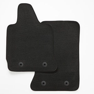 First-Row Carpeted Floor Mats in Dark Gray
